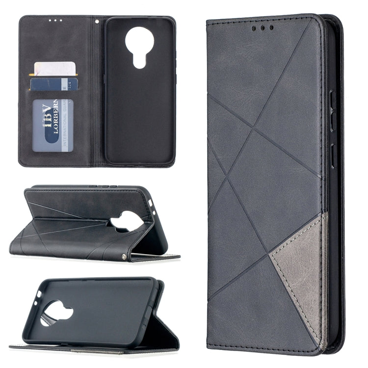 Rhombus Texture Horizontal Flip Magnetic Leather Case with Holder & Card Slots, For Nokia 2.4, For Nokia 3.4, For Xiaomi Mi 10T / 10 Pro 5G, For Xiaomi Mi 10T Lite 5G, For Xiaomi Mi Poco X3