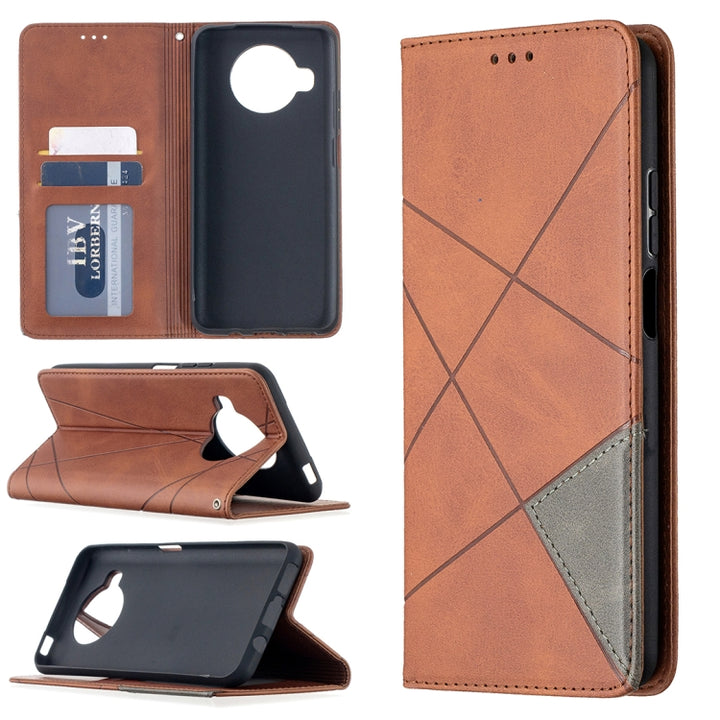 Rhombus Texture Horizontal Flip Magnetic Leather Case with Holder & Card Slots, For Nokia 2.4, For Nokia 3.4, For Xiaomi Mi 10T / 10 Pro 5G, For Xiaomi Mi 10T Lite 5G, For Xiaomi Mi Poco X3