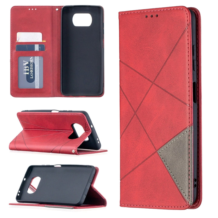 Rhombus Texture Horizontal Flip Magnetic Leather Case with Holder & Card Slots, For Nokia 2.4, For Nokia 3.4, For Xiaomi Mi 10T / 10 Pro 5G, For Xiaomi Mi 10T Lite 5G, For Xiaomi Mi Poco X3