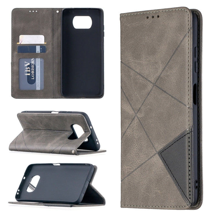 Rhombus Texture Horizontal Flip Magnetic Leather Case with Holder & Card Slots, For Nokia 2.4, For Nokia 3.4, For Xiaomi Mi 10T / 10 Pro 5G, For Xiaomi Mi 10T Lite 5G, For Xiaomi Mi Poco X3