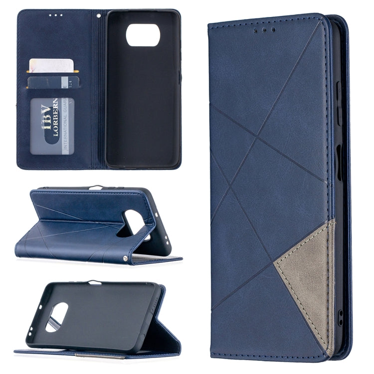 Rhombus Texture Horizontal Flip Magnetic Leather Case with Holder & Card Slots, For Nokia 2.4, For Nokia 3.4, For Xiaomi Mi 10T / 10 Pro 5G, For Xiaomi Mi 10T Lite 5G, For Xiaomi Mi Poco X3