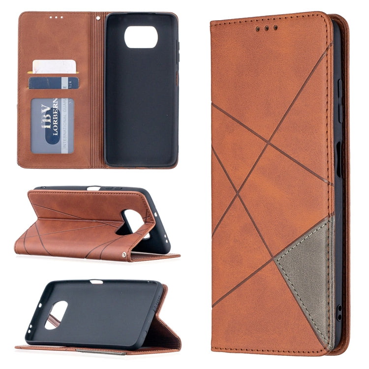 Rhombus Texture Horizontal Flip Magnetic Leather Case with Holder & Card Slots, For Nokia 2.4, For Nokia 3.4, For Xiaomi Mi 10T / 10 Pro 5G, For Xiaomi Mi 10T Lite 5G, For Xiaomi Mi Poco X3