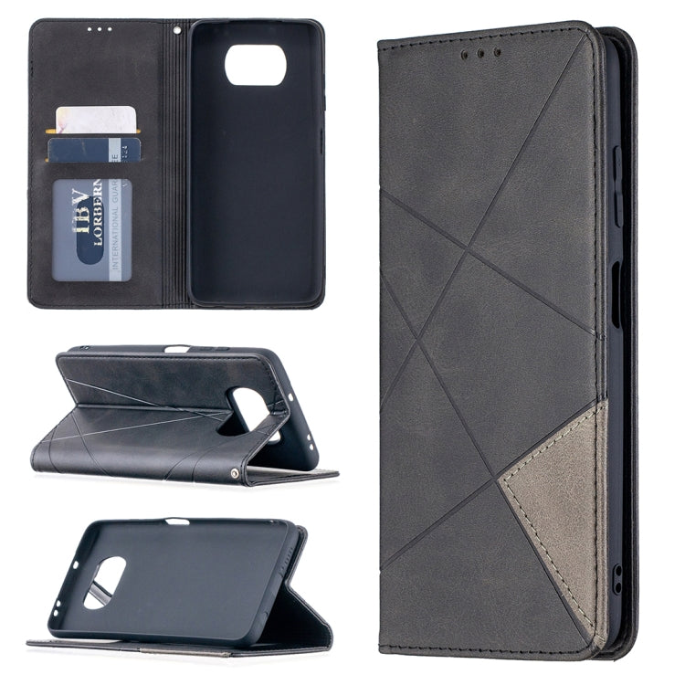 Rhombus Texture Horizontal Flip Magnetic Leather Case with Holder & Card Slots, For Nokia 2.4, For Nokia 3.4, For Xiaomi Mi 10T / 10 Pro 5G, For Xiaomi Mi 10T Lite 5G, For Xiaomi Mi Poco X3