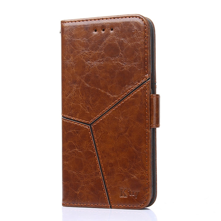 Geometric Stitching Horizontal Flip TPU + PU Leather Case with Holder & Card Slots & Wallet, For Nokia 9 PureView