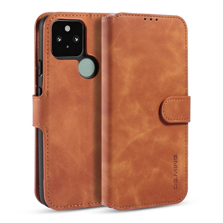 DG.MING Retro Oil Side Horizontal Flip Case with Holder & Card Slots & Wallet, For Google Pixel 5, For Google Pixel 5 XL / Pixel 4A 5G, For Samsung Galaxy A11 (US Version), For Samsung Galaxy M11 / A11 (EU Version), For Xiaomi Mi 10T Lite