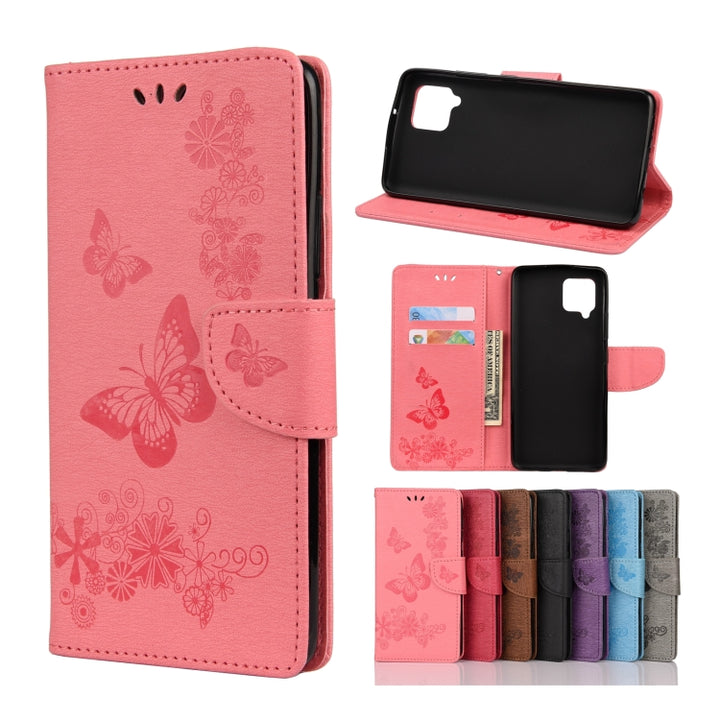 Butterflies Embossing Horizontal Flip Leather Case with Holder & Card Slots & Wallet, For Samsung Galaxy A42 5G, For Nokia 2.4