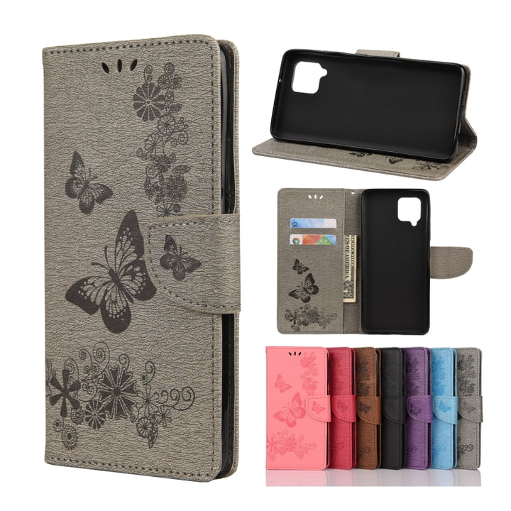 Butterflies Embossing Horizontal Flip Leather Case with Holder & Card Slots & Wallet, For Samsung Galaxy A42 5G, For Nokia 2.4