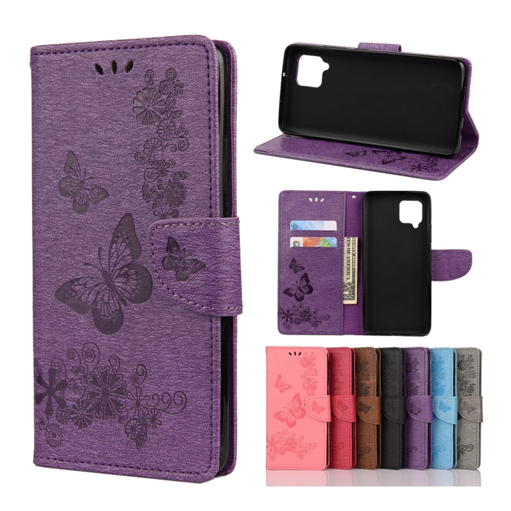 Butterflies Embossing Horizontal Flip Leather Case with Holder & Card Slots & Wallet, For Samsung Galaxy A42 5G, For Nokia 2.4