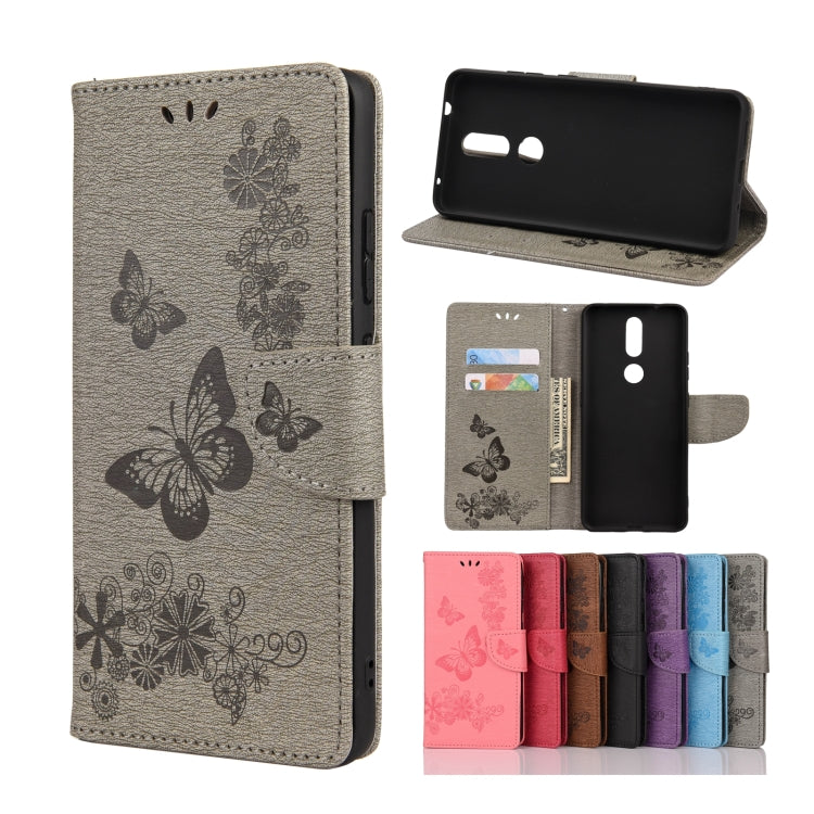 Butterflies Embossing Horizontal Flip Leather Case with Holder & Card Slots & Wallet, For Samsung Galaxy A42 5G, For Nokia 2.4