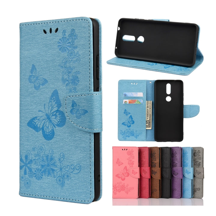 Butterflies Embossing Horizontal Flip Leather Case with Holder & Card Slots & Wallet, For Samsung Galaxy A42 5G, For Nokia 2.4