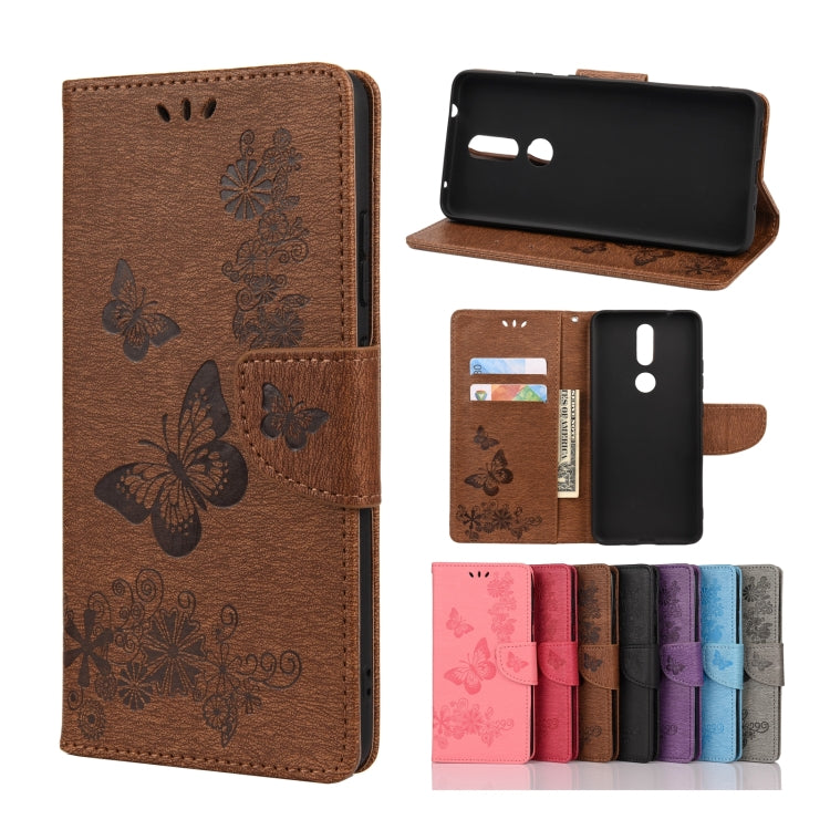 Butterflies Embossing Horizontal Flip Leather Case with Holder & Card Slots & Wallet, For Samsung Galaxy A42 5G, For Nokia 2.4