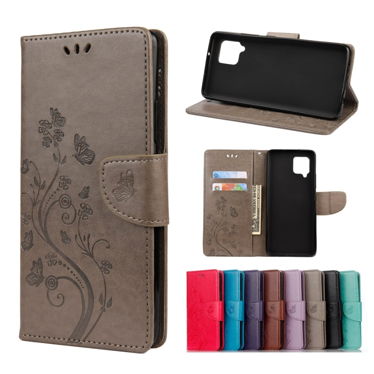 Butterfly Flower Pattern Horizontal Flip Leather Case with Holder & Card Slots & Wallet, For Samsung Galaxy A42 5G, For Nokia 2.4