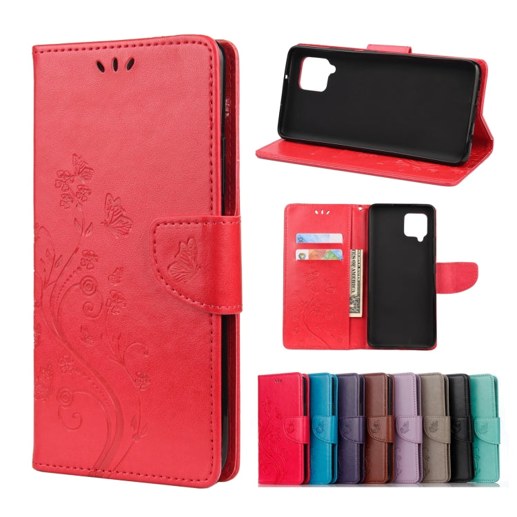 Butterfly Flower Pattern Horizontal Flip Leather Case with Holder & Card Slots & Wallet, For Samsung Galaxy A42 5G, For Nokia 2.4