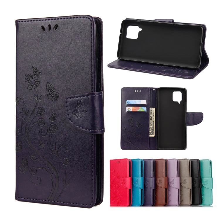 Butterfly Flower Pattern Horizontal Flip Leather Case with Holder & Card Slots & Wallet, For Samsung Galaxy A42 5G, For Nokia 2.4