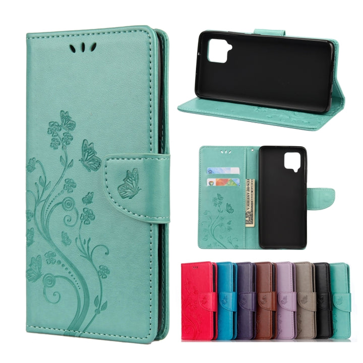 Butterfly Flower Pattern Horizontal Flip Leather Case with Holder & Card Slots & Wallet, For Samsung Galaxy A42 5G, For Nokia 2.4