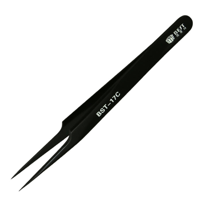 BEST BST-17C  Newest  Extra Long  Precision Stainless Steel Eyelash Extension Volume Tweezers, BST-17C