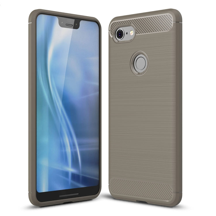 Brushed Texture Carbon Fiber Shockproof TPU Case for Google Pixel 3 XL, For Google Pixel 3 XL, Google Pixel 3 XL