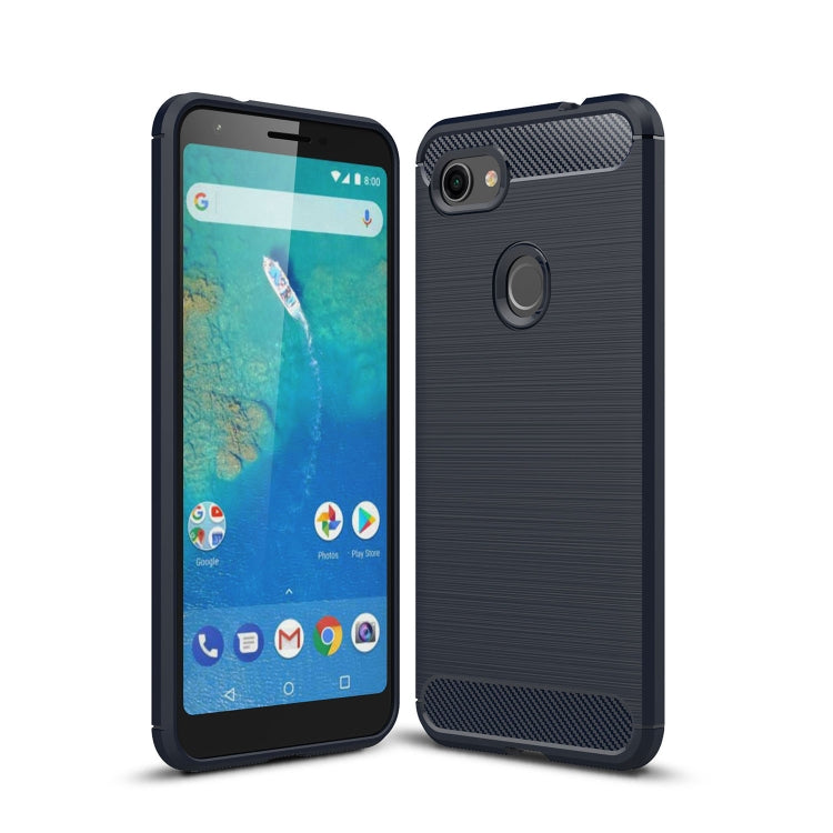 Brushed Texture Carbon Fiber Shockproof TPU Case for Google Pixel 3XL Lite, For Google Pixel 3XL Lite, Google Pixel 3XL Lite