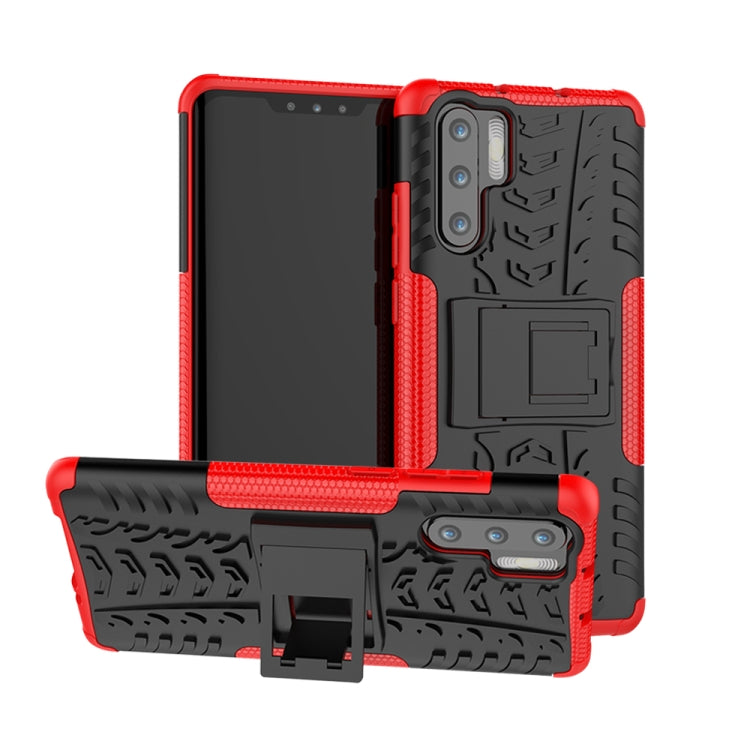 Tire Texture TPU+PC Shockproof Case for Huawei P30 Pro, with Holder, For Huawei P30 Pro