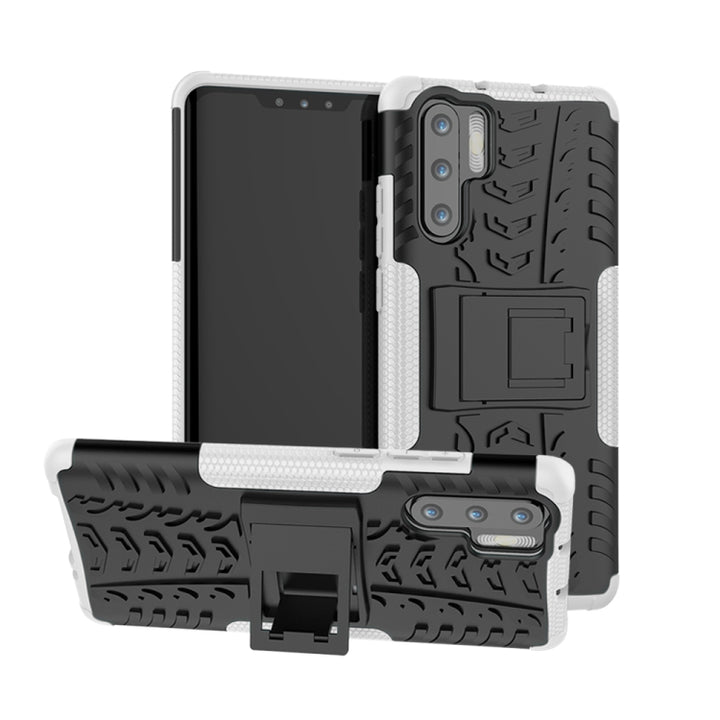 Tire Texture TPU+PC Shockproof Case for Huawei P30 Pro, with Holder, For Huawei P30 Pro