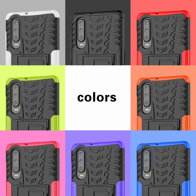 Tire Texture TPU+PC Shockproof Case for Huawei P30, with Holder, For Huawei P30