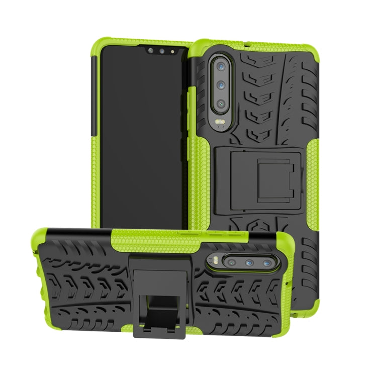 Tire Texture TPU+PC Shockproof Case for Huawei P30, with Holder, For Huawei P30