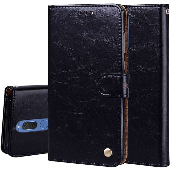 For Huawei Mate 10 Lite & Nova 2i Business Style Oil Wax Texture Horizontal Flip Leather Case with Holder & Card Slots & Wallet, For Huawei Mate 10 Lite & Nova 2i, For Huawei Mate 10 Lite