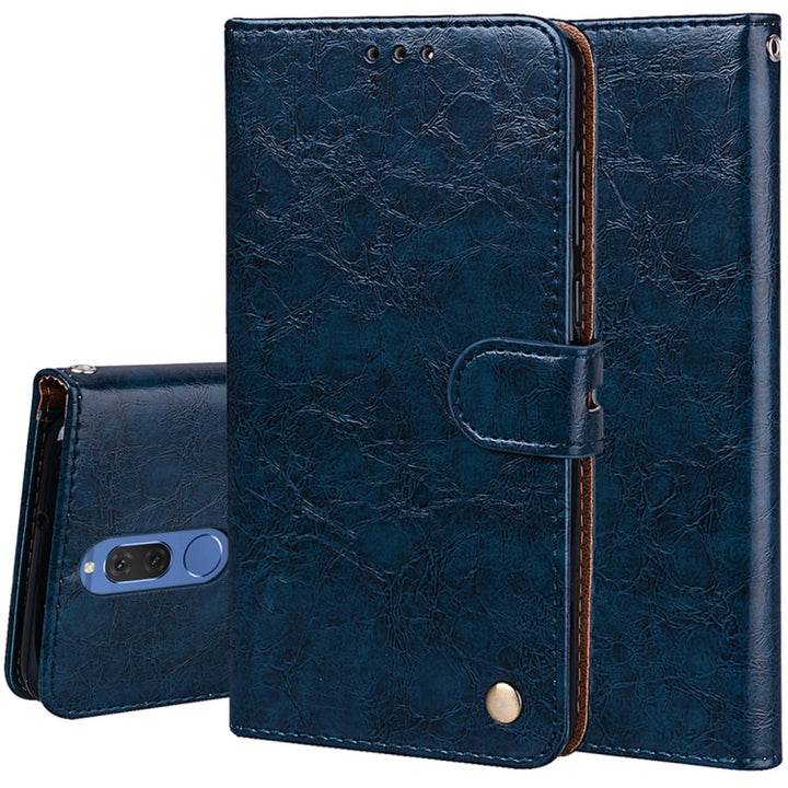 For Huawei Mate 10 Lite & Nova 2i Business Style Oil Wax Texture Horizontal Flip Leather Case with Holder & Card Slots & Wallet, For Huawei Mate 10 Lite, For Huawei Mate 10 Lite & Nova 2i