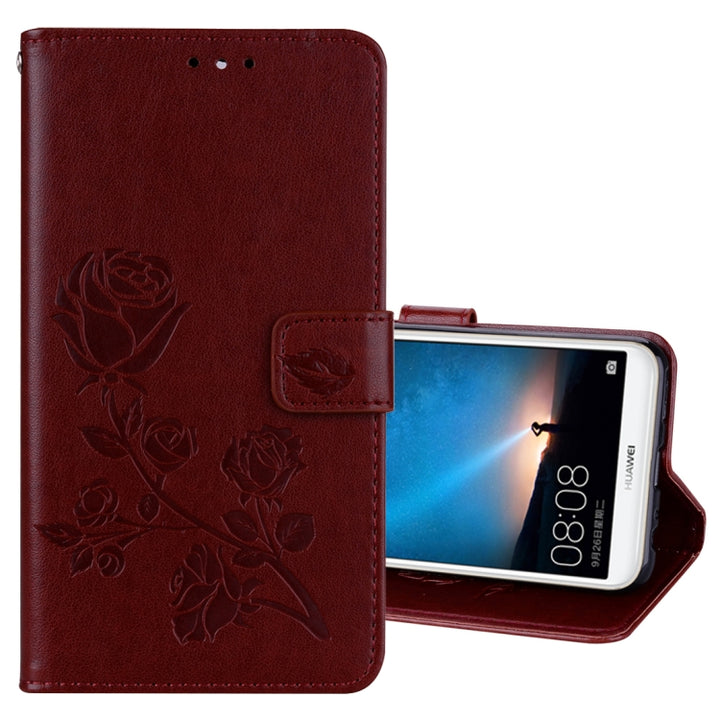 For Huawei Mate 10 Lite Rose Embossed Horizontal Flip Environmental PU Leather Case with Holder & Card Slots & Wallet, For Huawei Mate 10 Lite, For Mate 10 Lite, For HAW0148_B1, Huawei Mate 10 Lite