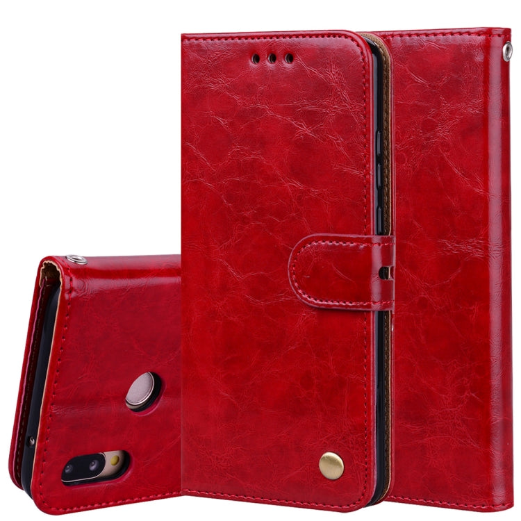 For Huawei P20 Lite Business Style Oil Wax Texture Horizontal Flip Leather Case with Holder & Card Slots & Wallet, For Huawei P20 Lite