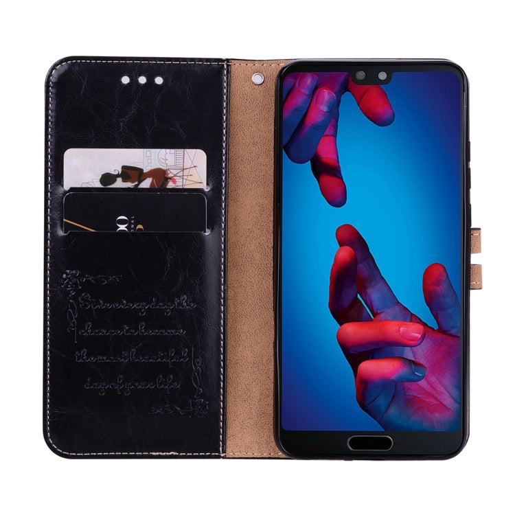 For Huawei P20 Pro Business Style Oil Wax Texture Horizontal Flip Leather Case with Holder & Card Slots & Wallet, For Huawei P20 Pro