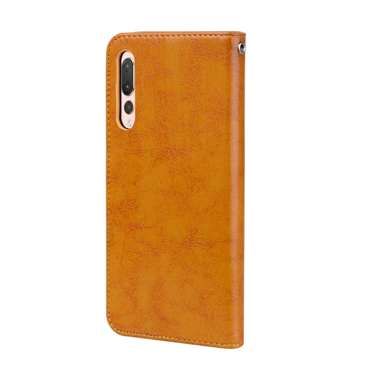 For Huawei P20 Pro Business Style Oil Wax Texture Horizontal Flip Leather Case with Holder & Card Slots & Wallet, For Huawei P20 Pro