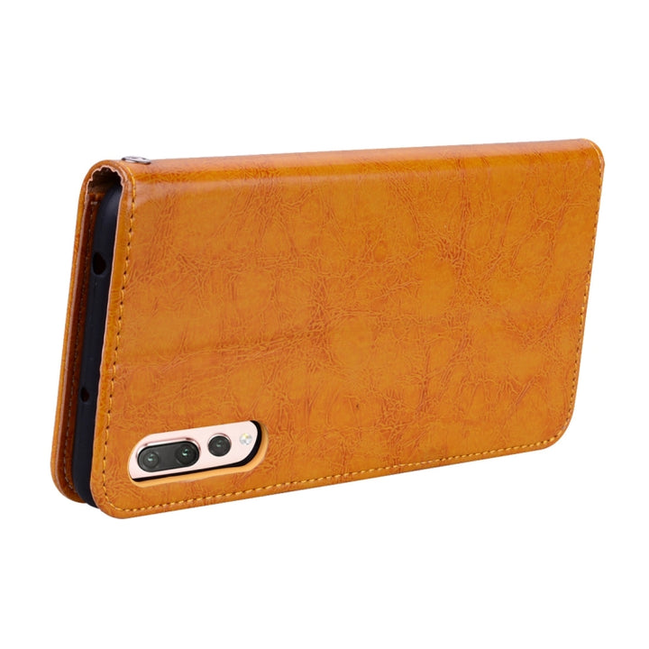 For Huawei P20 Pro Business Style Oil Wax Texture Horizontal Flip Leather Case with Holder & Card Slots & Wallet, For Huawei P20 Pro