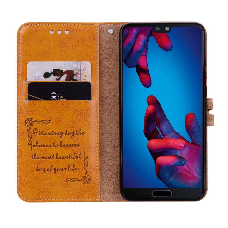 For Huawei P20 Pro Business Style Oil Wax Texture Horizontal Flip Leather Case with Holder & Card Slots & Wallet, For Huawei P20 Pro