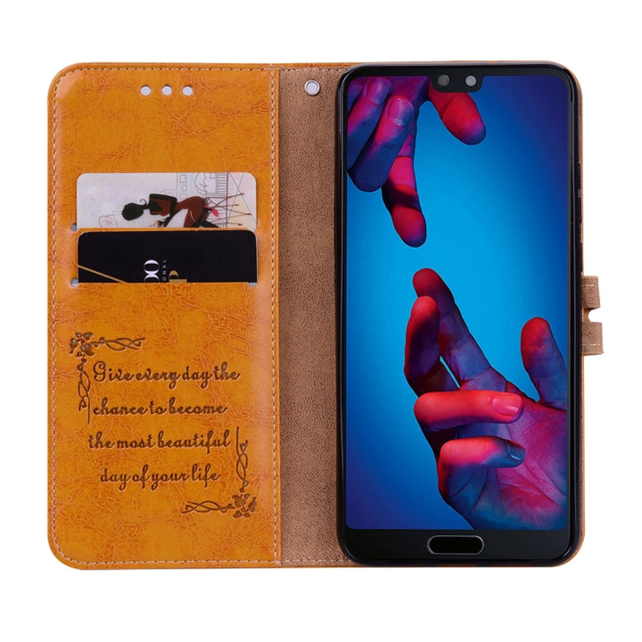 For Huawei P20 Pro Business Style Oil Wax Texture Horizontal Flip Leather Case with Holder & Card Slots & Wallet, For Huawei P20 Pro