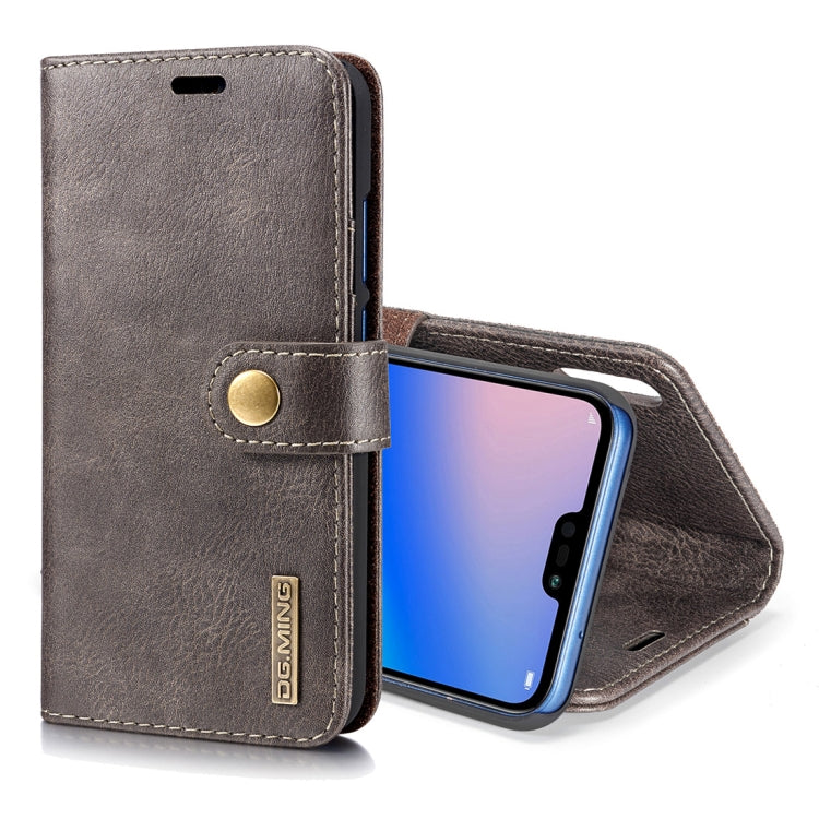 Crazy Horse Texture Flip Detachable Magnetic Leather Case for Huawei P20 Lite, with Holder & Card Slots & Wallet, Huawei P20 Lite