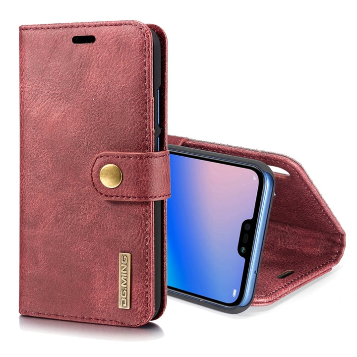 Crazy Horse Texture Flip Detachable Magnetic Leather Case for Huawei P20 Lite, with Holder & Card Slots & Wallet, Huawei P20 Lite