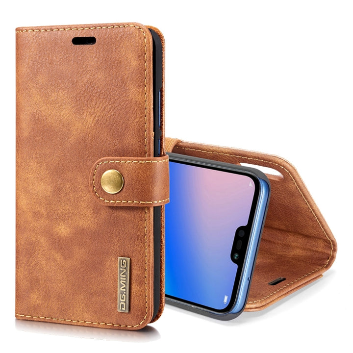 Crazy Horse Texture Flip Detachable Magnetic Leather Case for Huawei P20 Lite, with Holder & Card Slots & Wallet, Huawei P20 Lite