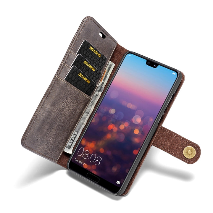 Crazy Horse Texture Flip Detachable Magnetic Leather Case for Huawei P20 Pro, with Holder & Card Slots & Wallet, Huawei P20 Pro