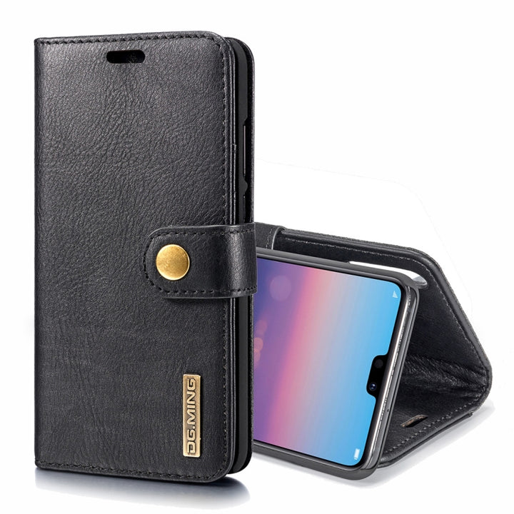 Crazy Horse Texture Flip Detachable Magnetic Leather Case for Huawei P20, with Holder & Card Slots & Wallet, Huawei P20