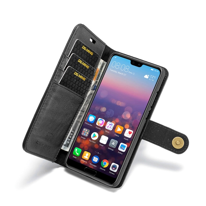 Crazy Horse Texture Flip Detachable Magnetic Leather Case for Huawei P20, with Holder & Card Slots & Wallet, Huawei P20