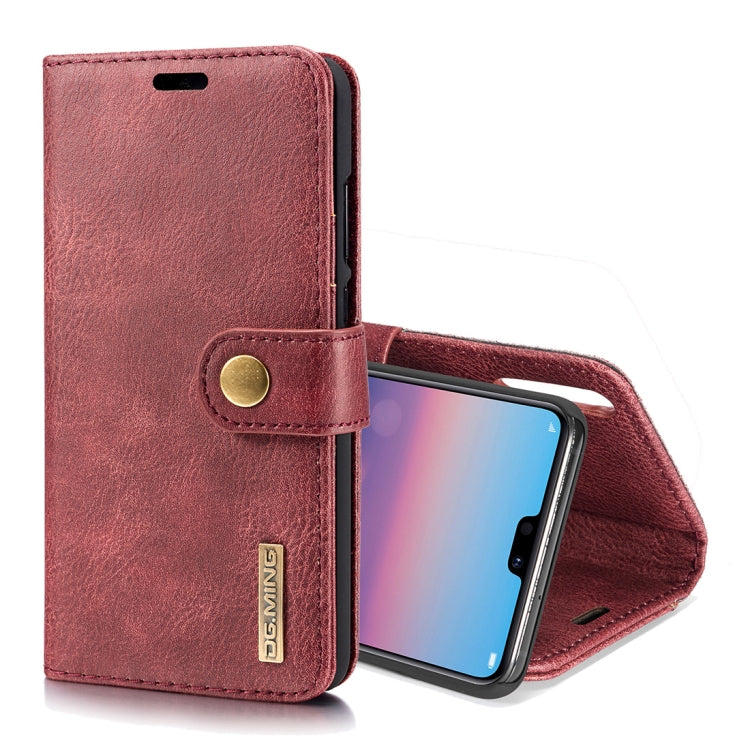 Crazy Horse Texture Flip Detachable Magnetic Leather Case for Huawei P20, with Holder & Card Slots & Wallet, Huawei P20