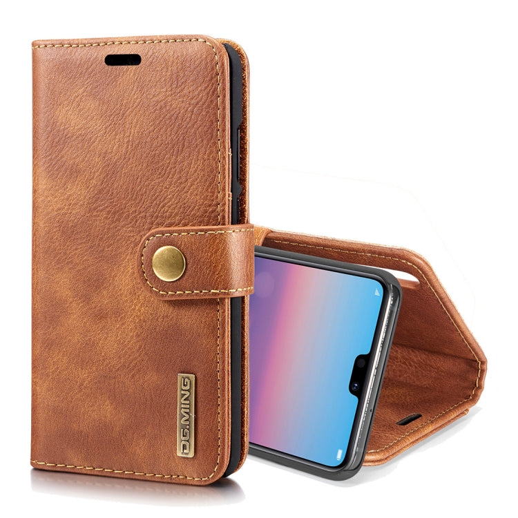 Crazy Horse Texture Flip Detachable Magnetic Leather Case for Huawei P20, with Holder & Card Slots & Wallet, Huawei P20