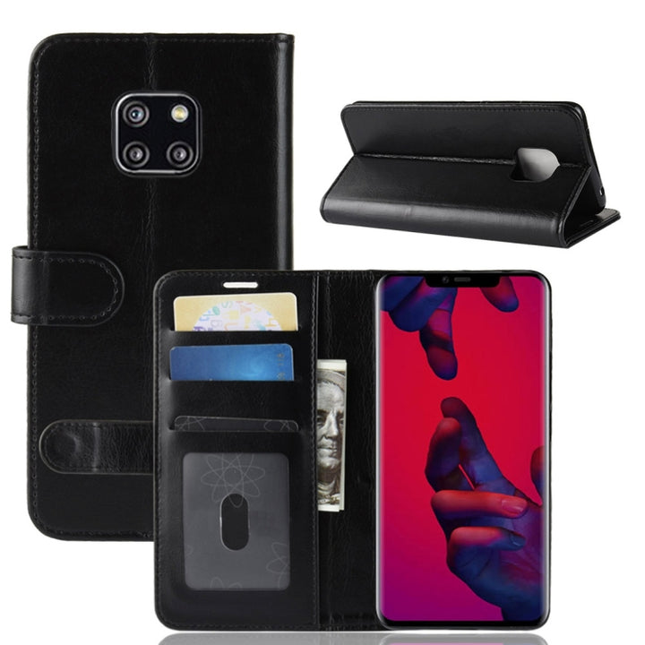 Retro Crazy Horse Texture Horizontal Flip Leather Case for Huawei Mate 20 Pro, with Holder & Card Slots & Wallet, For Huawei Mate 20 Pro