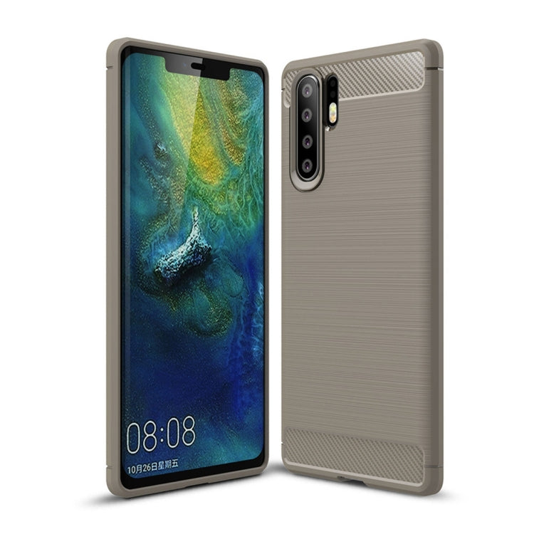 Brushed Texture Carbon Fiber Shockproof TPU Case for Huawei P30 Pro, Huawei P30 Pro