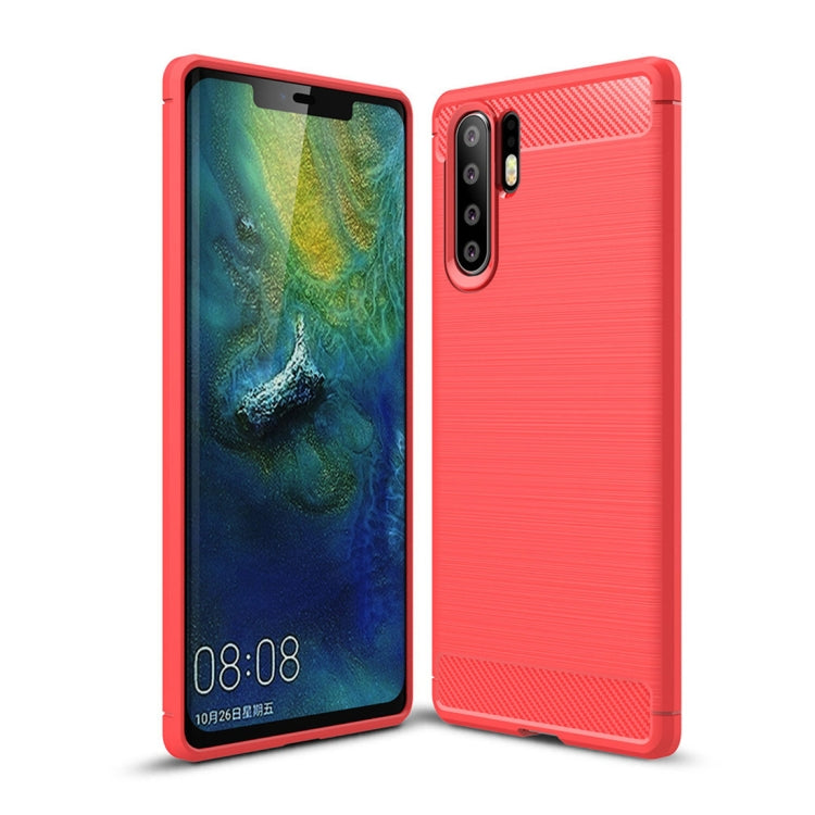 Brushed Texture Carbon Fiber Shockproof TPU Case for Huawei P30 Pro, Huawei P30 Pro