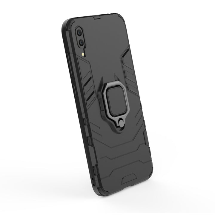 PC + TPU Shockproof Protective Case for Huawei  Enjoy 9, with Magnetic Ring Holder, For Huawei Enjoy 9