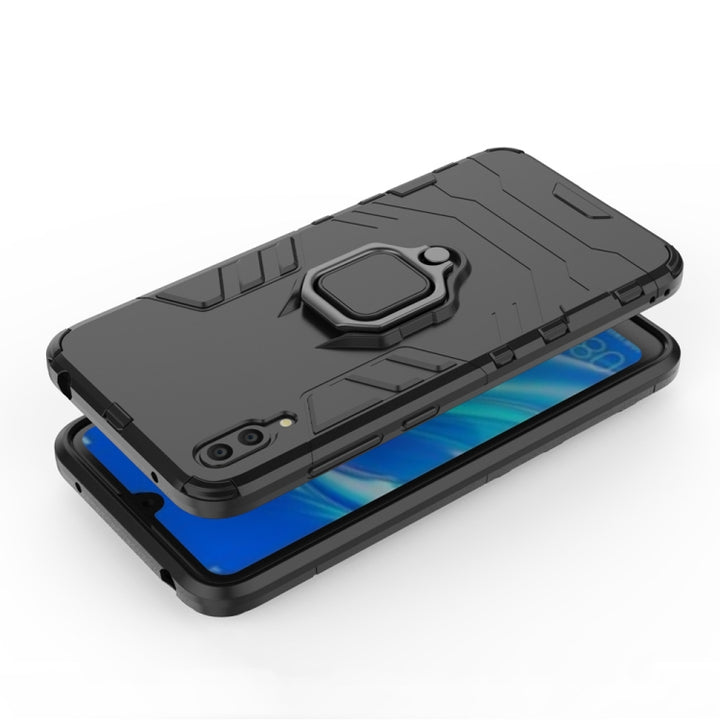 PC + TPU Shockproof Protective Case for Huawei  Enjoy 9, with Magnetic Ring Holder, For Huawei Enjoy 9