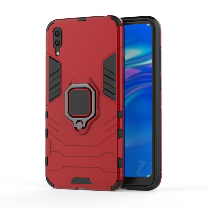 PC + TPU Shockproof Protective Case for Huawei  Enjoy 9, with Magnetic Ring Holder, For Huawei Enjoy 9