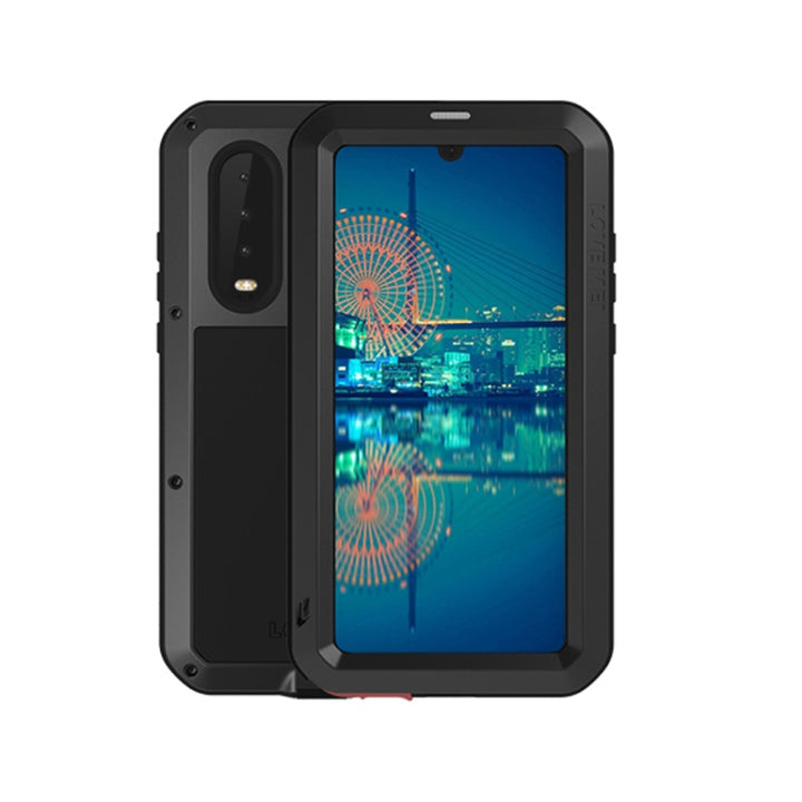 LOVE MEI Powerful Dustproof Shockproof Splashproof Metal + Silicone Combination Case for Huawei P30, Huawei P30